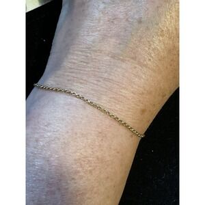 14k Gold Rope Chain Bracelet 7.5" 2.2 Grams